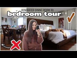 we turned our DINING ROOM into a MASTER BEDROOM *Total Bedroom Makeover Transformation*