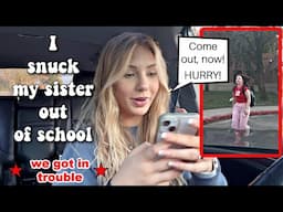 I Snuck my Little Sister out Of School !!! (we got in trouble)