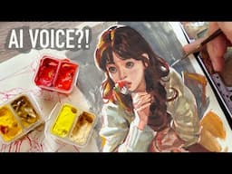 LET'S TALK ABOUT VOICEOVERS | Gouache portrait painting process