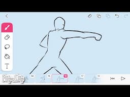 How to Animate a Punch on mobile | Flipaclip tutorial #fight