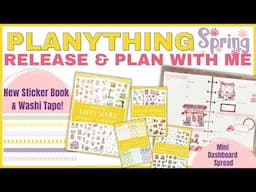 PLANYTHING RELEASE & MINI DASHBOARD PLAN WITH ME | NEW STICKER BOOK HAPPY SPRING & WASHI | VALENTINE