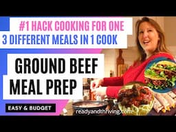 Cooking Hack #1: Beef tacos tonight and make ahead ground meat for meal prep lunches fast and easy