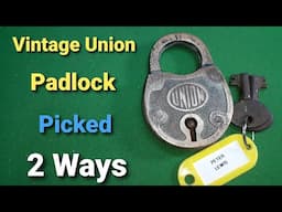 (396) Vintage Union Padlock Picked 2 ways