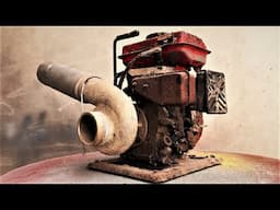 4 Stroke Engine Powered Water Pump Restoration // World Class Antique Pump Restoration Skills