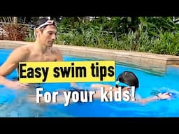 Mika learn to swim Episode 7 🥇🐠🏊🏻‍♂️ Teach Swimming to your kids, blow bubbles, crawl and swim alone