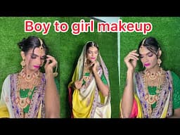 Fem boy first time as a girl / beautiful Crossdresser look like a model /  CD makeup tutorial