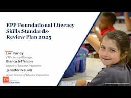 EPP Foundational Literacy Skills Standards -​ Review Plan 2025​