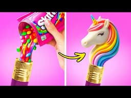 Ultimate Unicorn & Rainbow Art Hacks 🦄🌈 More Fun At School By 123 Go Live!