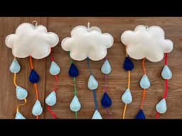 Cricut Crafts | Felt Rainbow Raindrop Clouds | Beginner Tutorial