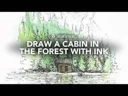 Draw a Cute Cabin in an Evergreen Forest in Ink | With Sam Gillett