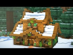 How to Build IDEAL Winter Cabin in Minecraft