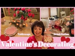 VALENTINE'S DAY DECOR 2025 | VALENTINE'S TABLESCAPE IDEAS | DRINK STATION IDEAS