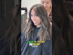 Dimensional Brunette Balayage #hairtransformation #grayblending #hairmakeover #brunettehair