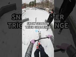 Snow scooter trick challenge! ❄️🛴 Roman Dellapena #shorts #maddgear #shortvideo #sports #tricks