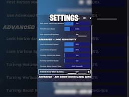 BEST Nintendo Switch AIMBOT + Fast Edit Settings! #Fortnite #shorts