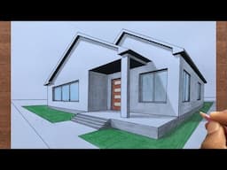 How to Draw a House in 2 Point Perspective