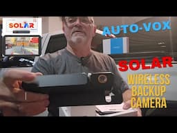 So Cool!!!   Solar Wireless Back Up Camera by Auto-Vox