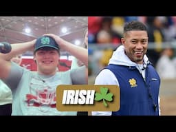 🚨The moment Tyler Merrill committed to Notre Dame ☘️ Top-100 OL recruit picks the Fighting Irish