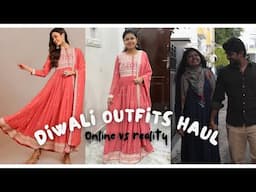 Diwali outfits haul 2024✨🎀| Festive kurti set haul | Anarkali kurti set haul | cotton A-line dresses