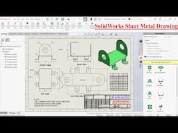 SolidWorks Sheet Metal Drawing Tutorial-Exercise 245