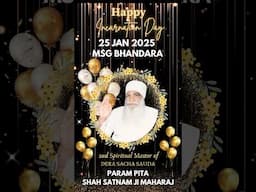 106th Incarnation Day Of Param Pita Shah Satnam Singh Ji Maharaj | MSG Bhandara  #shorts