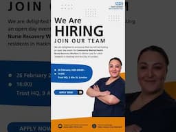 Join our recruitment event for Community Mental Health #Nurses #NHSjobs #ELFT #nhsnurse