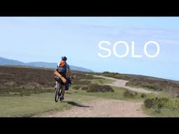 SOLO Bikepacking & Wild Camping - Tarp Setup and Wood Burner Stove | Quantocks