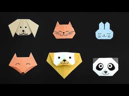 Origami Animal Zoo - 6 Easy Origami Animal Faces – Perfect for Beginners!