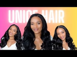 GORGEOUS 🔥NEW GLUELESS ULTRA THIN HD BLENDAWAY 5*5 LACE WIG |1 WIG 3 STYLES|UNice Hair