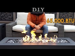 DIY Deck (Part 27): How to hide Fire Pit/Fire Table propane hose with Real Flame Lanesboro review?