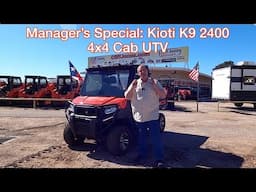 Manager's Special Kioti K9 2400 4x4 Cab UTV