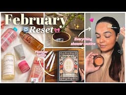 February Reset 🔁🌸 everything shower 🫧planner setup 📝 makeup declutter, updates🎀 slow relaxing vlog 💭