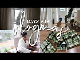 VLOGMAS DAYS 9 - 18 | catching up on work, Hudson got neutered + wrapping gifts