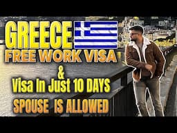 GREECE 🇬🇷FREE DIGITAL NOMAD VISA 2025 || SPOUSE CAN COME WITH YOU || #europeworkpermit #europework