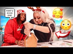 VLOGMAS DAY 2 🎄| CALLING LENA BAE PRANK WHILE DECORATING A GINGERBREAD HOUSE **MUST WATCH**