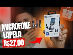 TESTEI O MICROFONE DE LAPELA MAIS BARATO DA SHOPEE R$27,00 - VALE A PENA ?