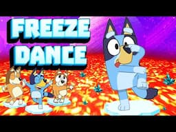 ❄️ BLUEY - FREEZE DANCE ❄️ Brain Break for kids - Floor Is Lava - Exercise for Kids - Danny Go!