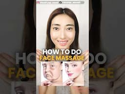 HOW TO DO FACE MASSAGE CORRECTY FOR QUICK FACE LIFT, GLOWING SKIN, ANTI-WRINKLES #shorts #faceyoga