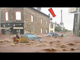 Mass evacuation in France! Rivers overflow, floods submerge homes and cars, Europe shocked