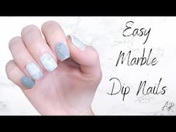 Easy Marble Dip Nails | Affordable Amazon Starter Kit Featuring Azure Beauty