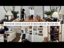 *NEW* WINTER CLEAN AND DECORATE WITH ME | REDECORATING AFTER CHRISTMAS #cleananddecoratewithme