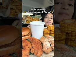 Crunchy wingstop mukbang in the car 🍗 #shorts