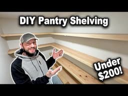 How to Make Your Own Wooden Pantry Shelving | Inexpensive and Strong!