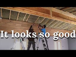 We finished the Ceiling // 1930's farmhouse Renovation Ep 81