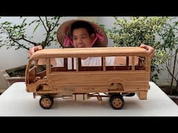 The Assembly Process of the Toyota Coaster Mini Bus - Woodworking Art