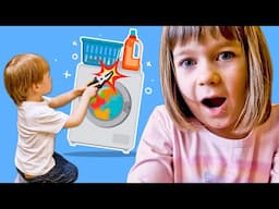 Kapuki Kids Pretend to Play with Toys | A Broken Washing Machine & Funny Games with Leo the Truck