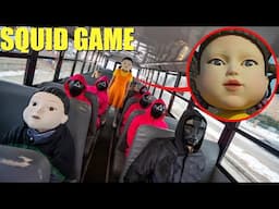 I SNUCK ONTO SQUID GAME DOLL SCHOOL BUS IN REAL LIFE! (WE GOT CAPTURED)