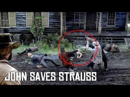 Red Dead Redemption 2 - John saves Strauss