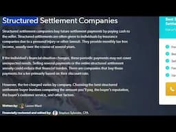 Best Structured Settlement Annuity Companies.