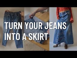 How to Upcycle Jeans Into a Denim Skirt (Beginner-Friendly Tutorial)